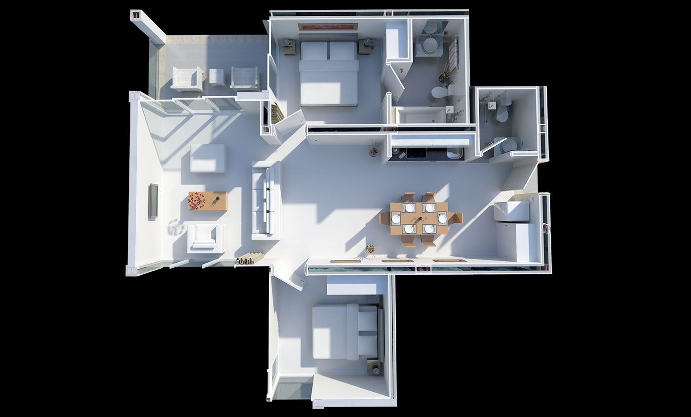 Floorplan Deluxe Two Bedroom Suite Floorplan Deluxe Two Bedroom Suite