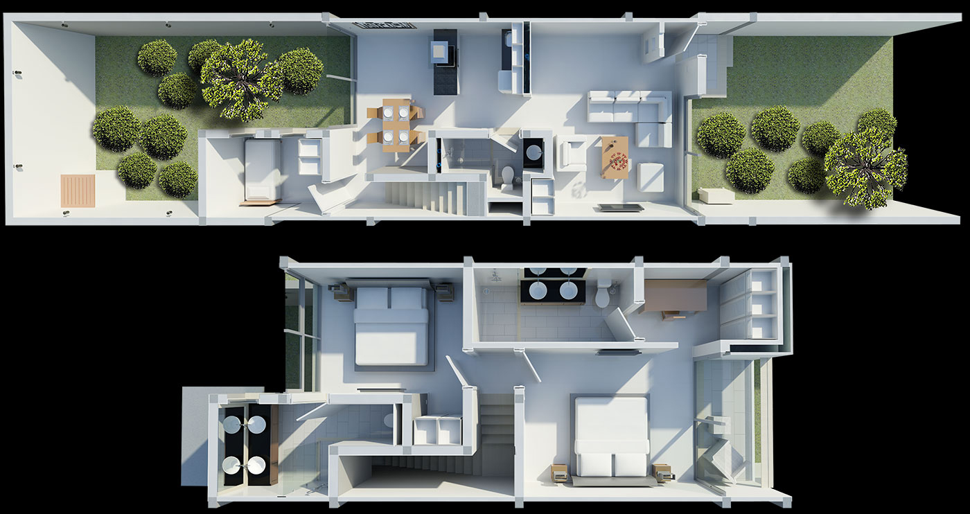 Floorplan Three Bedroom Townhouse Floorplan Three Bedroom Townhouse